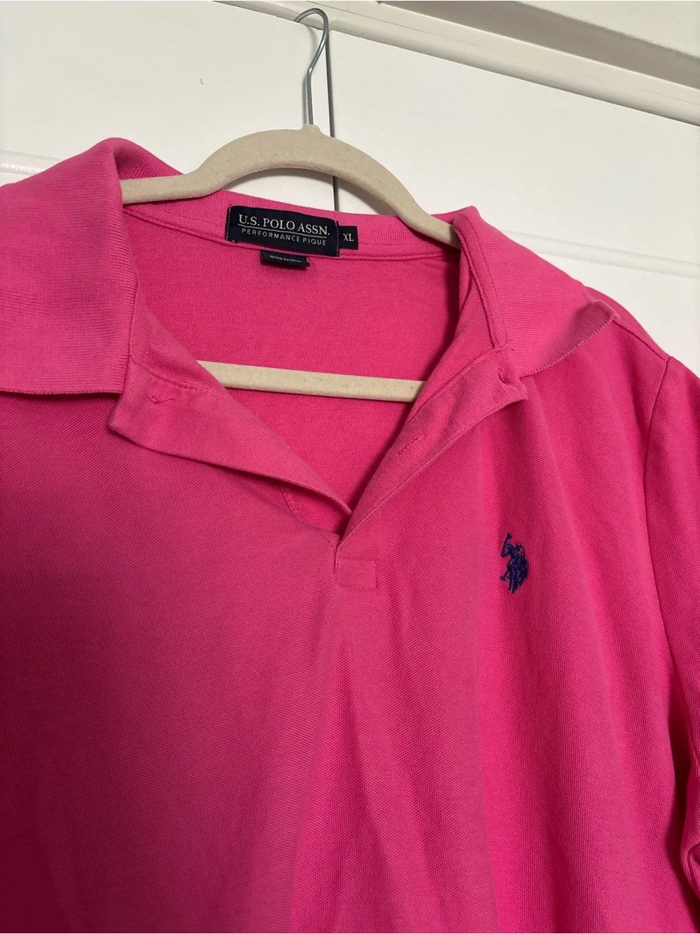Ralph Lauren Pink Polo with Navy Pony Embroidery